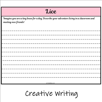 Lice | Main Idea and Supporting Details Reading Passage and Questions