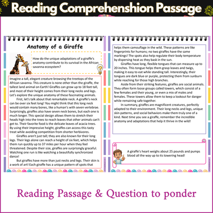 Anatomy of a Giraffe | Reading Comprehension Passage and Questions