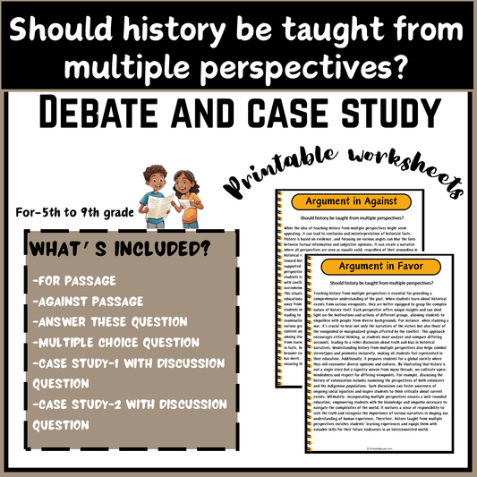 Should history be taught from multiple perspectives? | Debate Case Study Worksheet