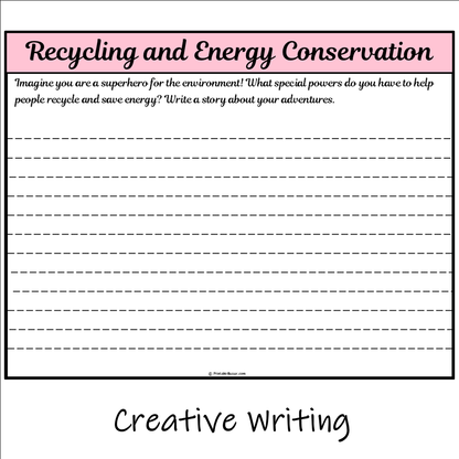 Recycling and Energy Conservation | Main Idea and Supporting Details Reading Passage and Questions