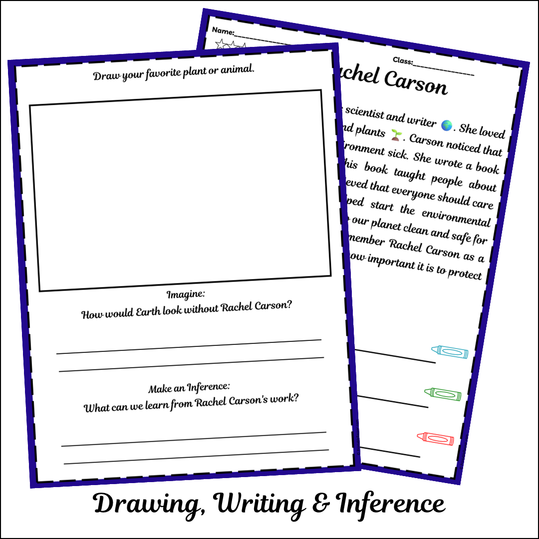 Rachel Carson | Short Reading Comprehension Creative Worksheet