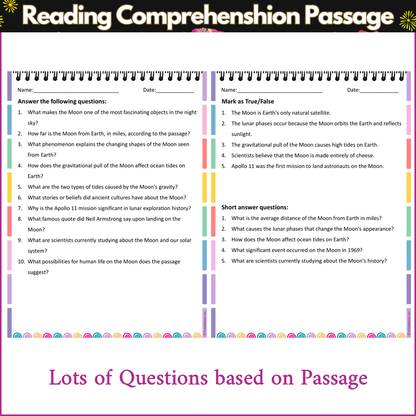 The Moon | Reading Comprehension Passage and Questions