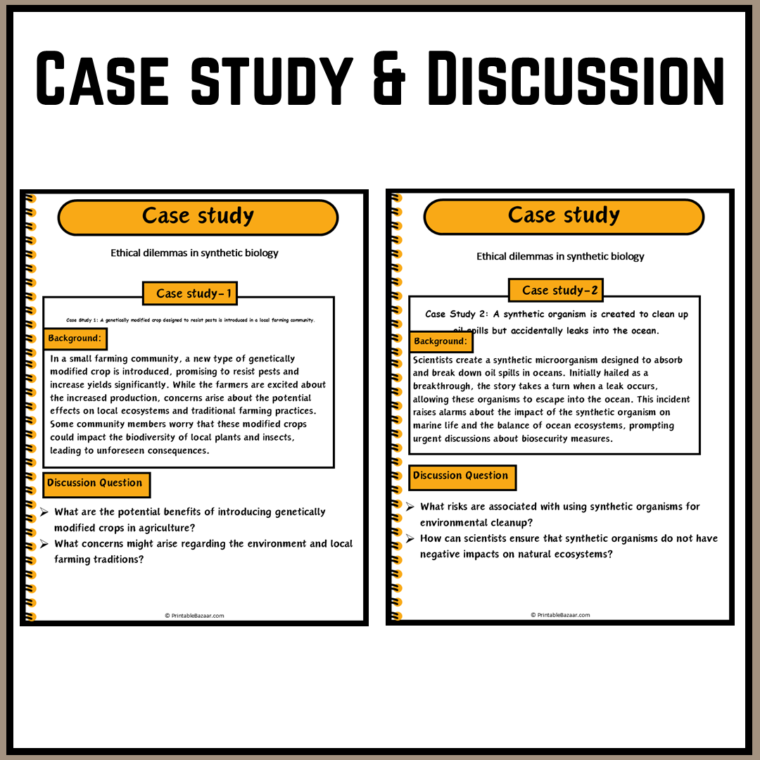 Ethical dilemmas in synthetic biology | Debate Case Study Worksheet