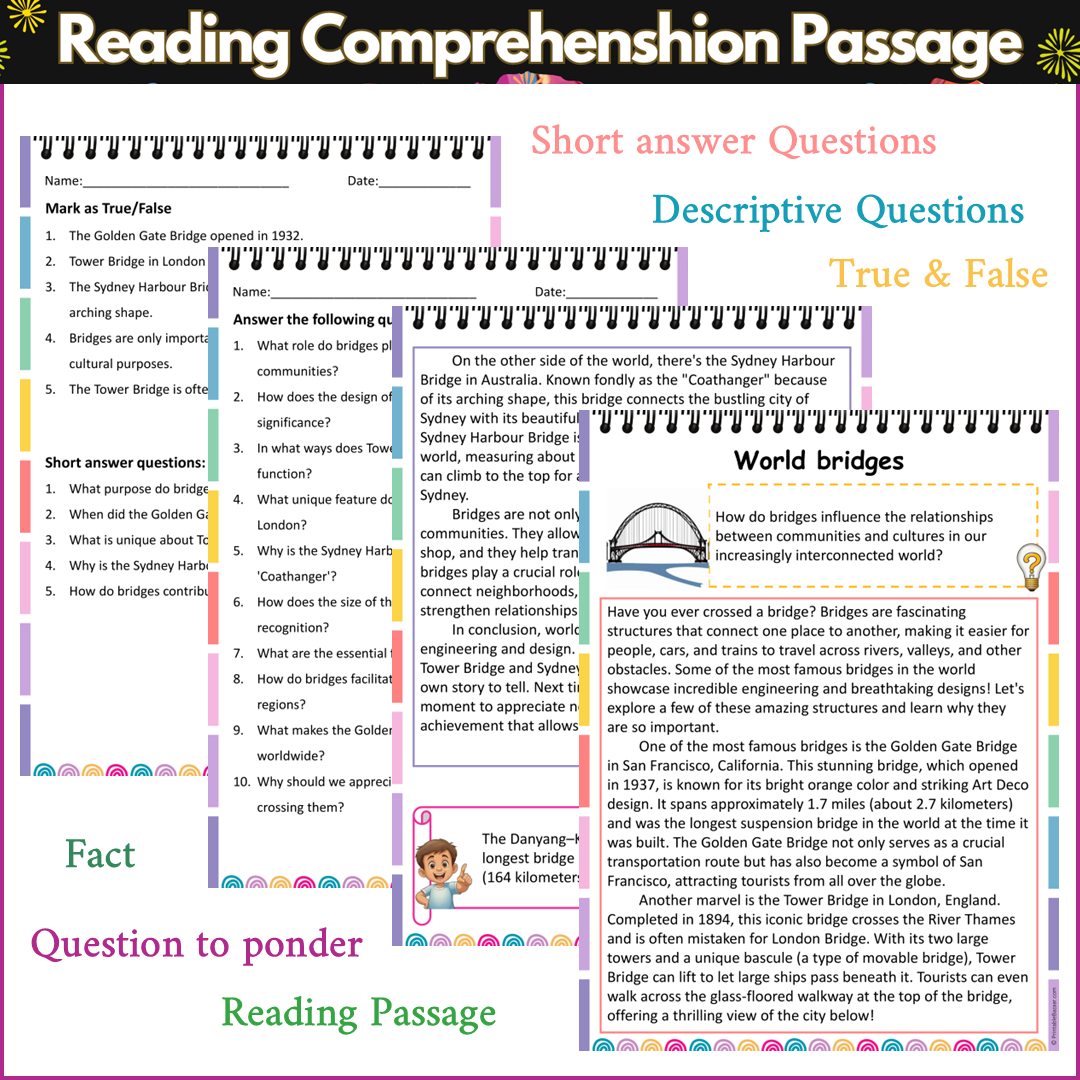 World bridges | Reading Comprehension Passage and Questions