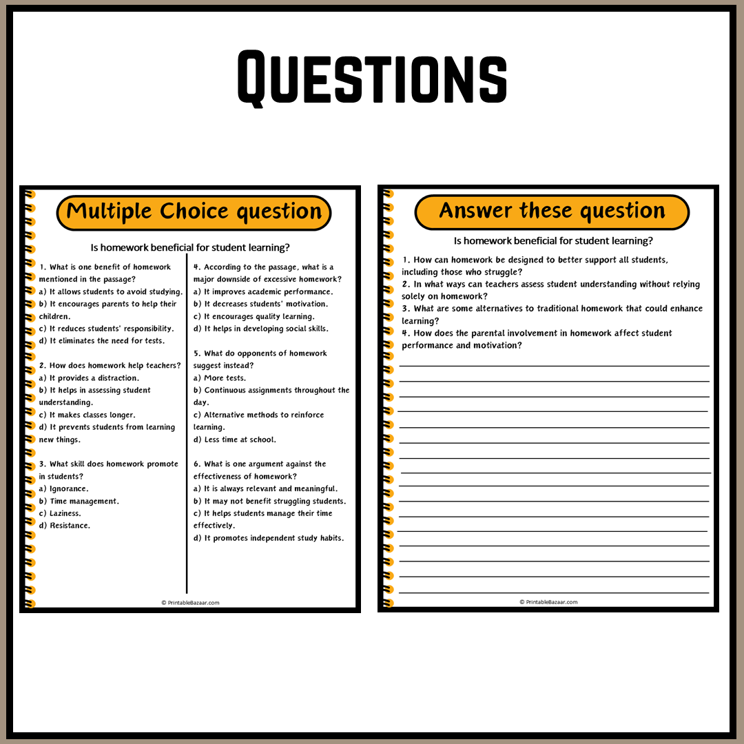 Is homework beneficial for student learning? | Debate Case Study Worksheet