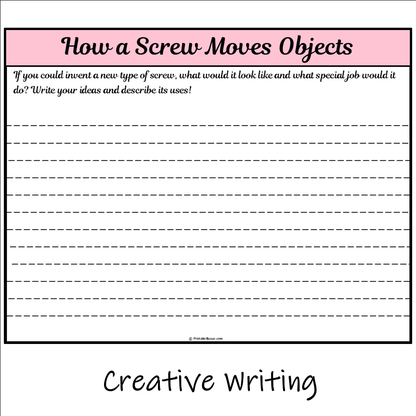 How a Screw Moves Objects | Main Idea and Supporting Details Reading Passage and Questions