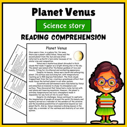 Planet Venus | Science Story Reading Comprehension Activity