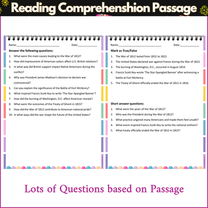 War of 1812 | Reading Comprehension Passage and Questions