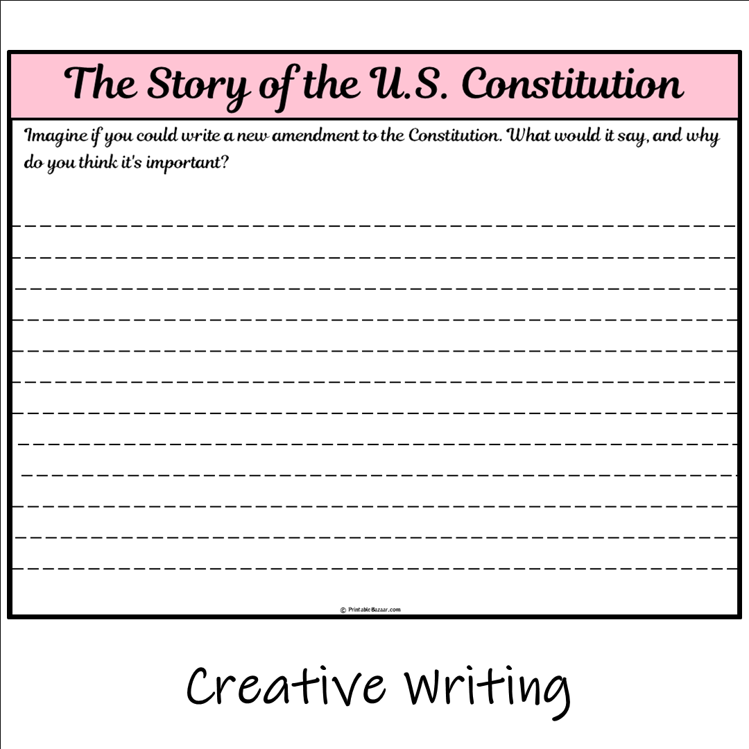 The Story of the U.S. Constitution | Main Idea and Supporting Details Reading Passage and Questions