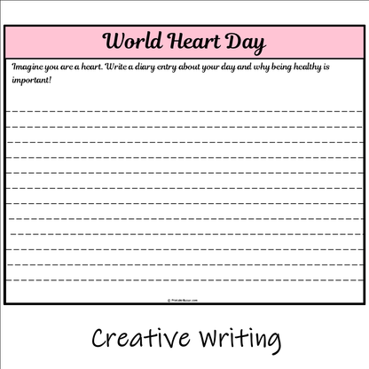World Heart Day | Main Idea and Supporting Details Reading Passage and Questions