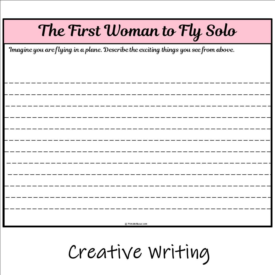 The First Woman to Fly Solo | Main Idea and Supporting Details Reading Passage and Questions