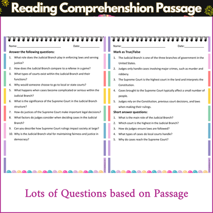Judicial Branch | Reading Comprehension Passage and Questions