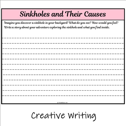 Sinkholes and Their Causes | Main Idea and Supporting Details Reading Passage and Questions