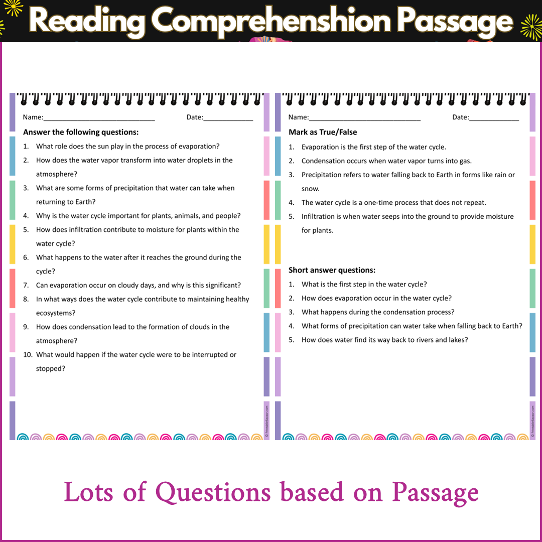 The Water Cycle | Reading Comprehension Passage and Questions