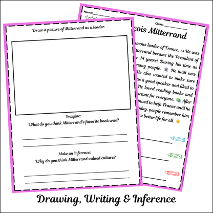 François Mitterrand | Short Reading Comprehension Creative Worksheet