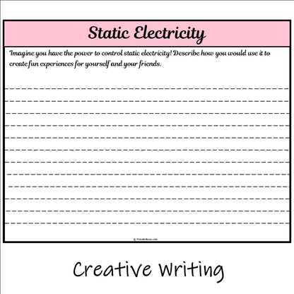 Static Electricity | Main Idea and Supporting Details Reading Passage and Questions