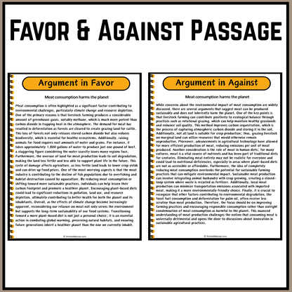 Meat consumption harms the planet | Debate Case Study Worksheet