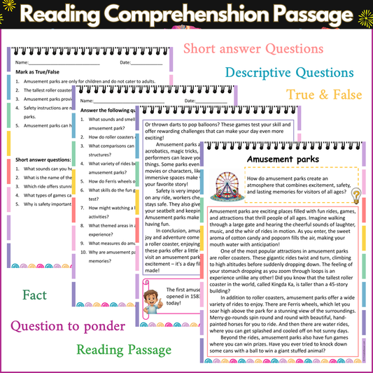 Amusement parks | Reading Comprehension Passage and Questions