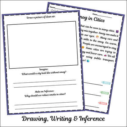 Smog in Cities | Short Reading Comprehension Creative Worksheet