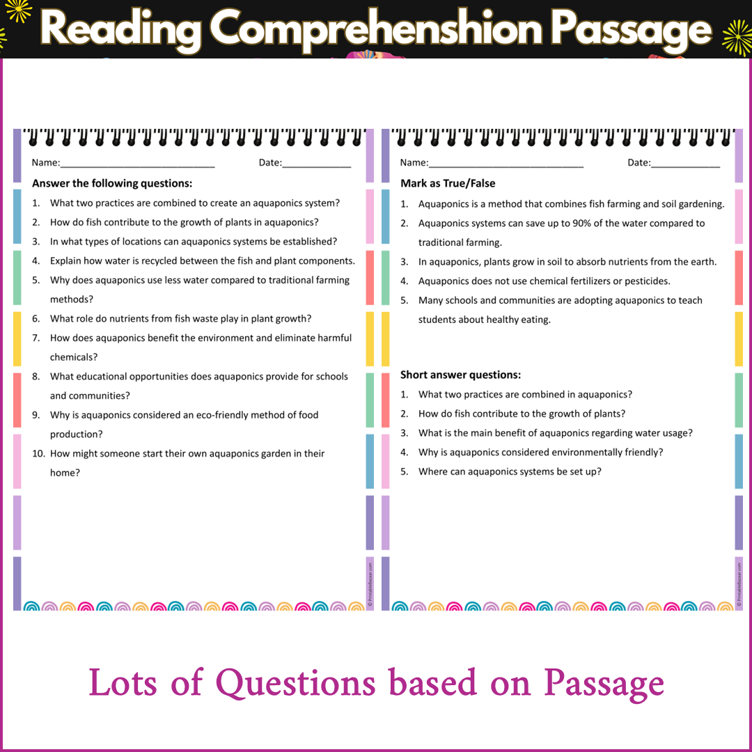 Aquaponics | Reading Comprehension Passage and Questions
