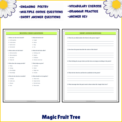 Magic Fruit Tree | Poem Grammar Worksheet Printable Activity