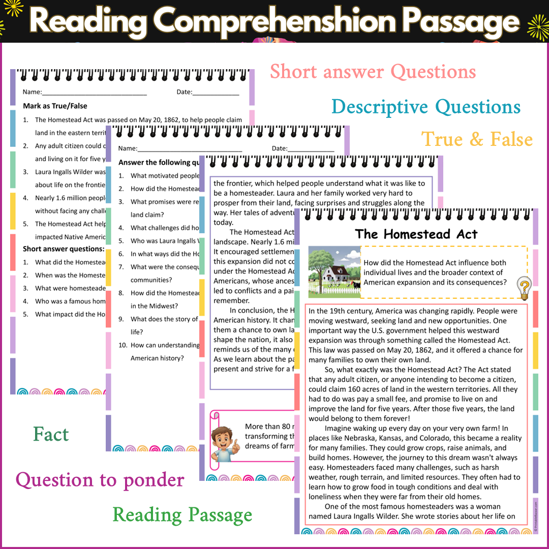 The Homestead Act | Reading Comprehension Passage and Questions