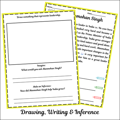Manmohan Singh | Short Reading Comprehension Creative Worksheet
