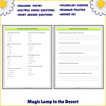 Magic Lamp in the Desert | Poem Grammar Worksheet Printable Activity