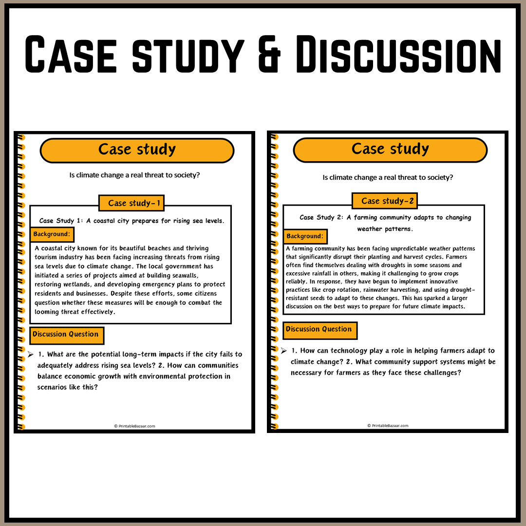 Is climate change a real threat to society? | Debate Case Study Worksheet