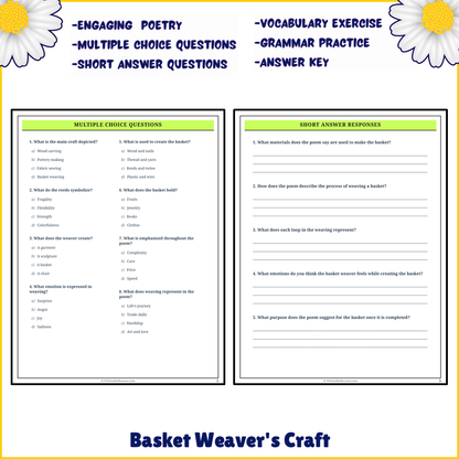 Basket Weaver's Craft | Poem Grammar Worksheet Printable Activity