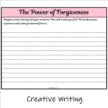 The Power of Forgiveness | Main Idea and Supporting Details Reading Passage and Questions