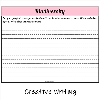 Biodiversity | Main Idea and Supporting Details Reading Passage and Questions