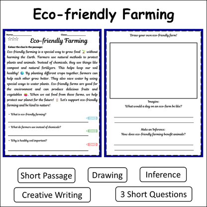 Eco-friendly Farming | Short Reading Comprehension Creative Worksheet