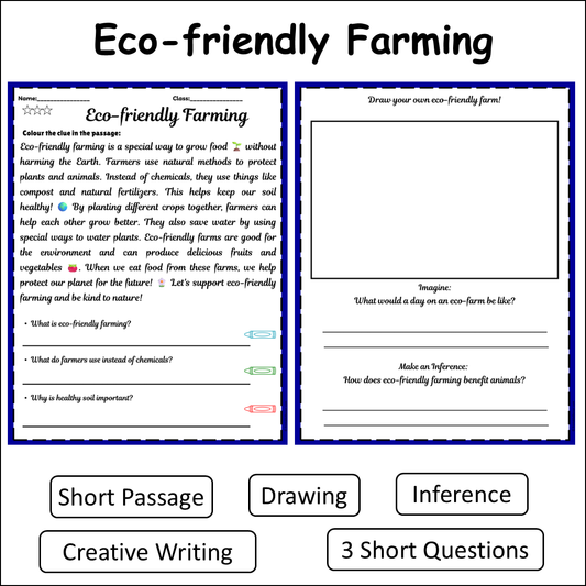 Eco-friendly Farming | Short Reading Comprehension Creative Worksheet