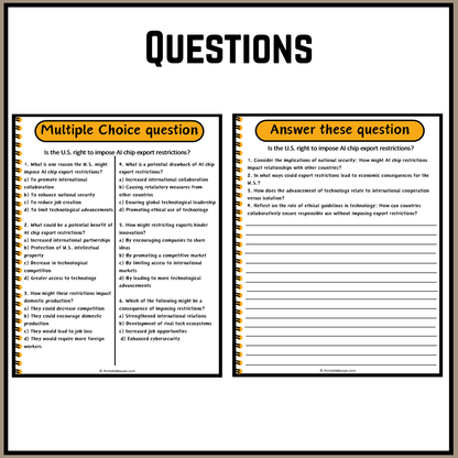 Is the U.S. right to impose AI chip export restrictions? | Debate Case Study Worksheet