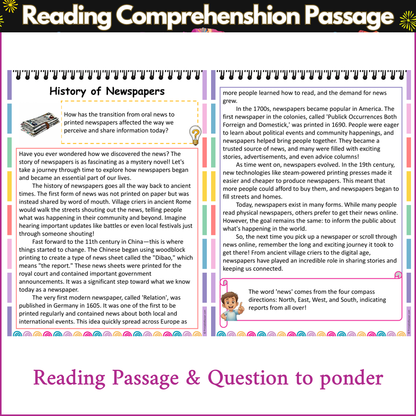 History of Newspapers | Reading Comprehension Passage and Questions