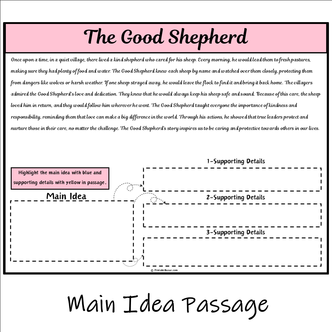 The Good Shepherd | Main Idea and Supporting Details Reading Passage and Questions