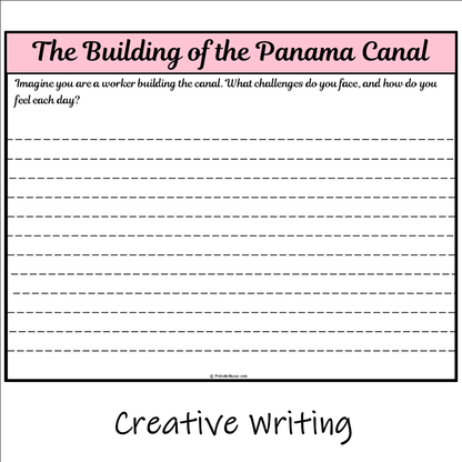 The Building of the Panama Canal | Main Idea and Supporting Details Reading Passage and Questions