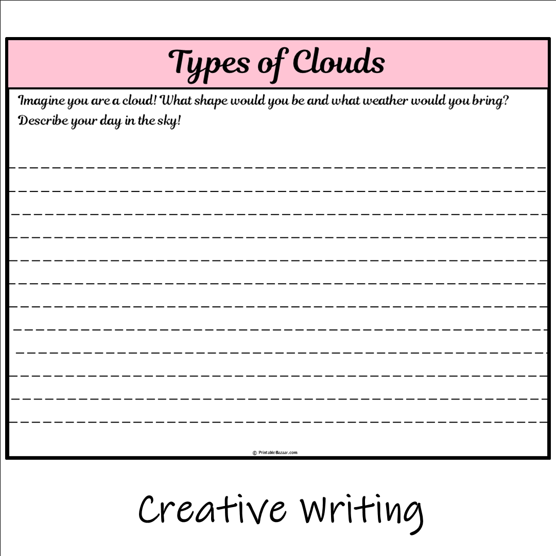 Types of Clouds | Main Idea and Supporting Details Reading Passage and Questions