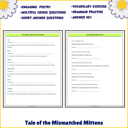 Tale of the Mismatched Mittens | Poem Grammar Worksheet Printable Activity