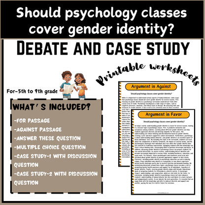 Should psychology classes cover gender identity? | Debate Case Study Worksheet