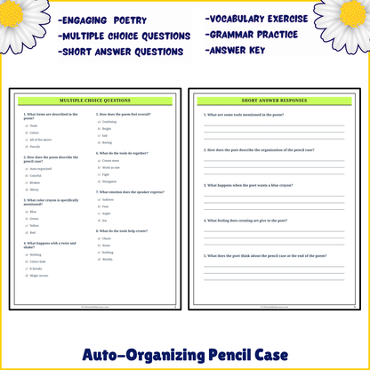 Auto-Organizing Pencil Case | Poem Grammar Worksheet Printable Activity