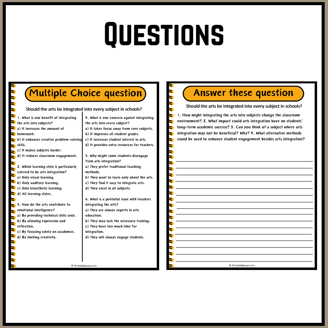 Should the arts be integrated into every subject in schools? | Debate Case Study Worksheet