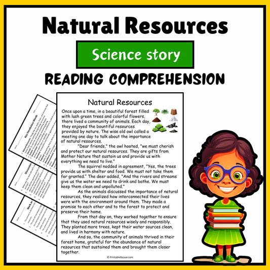 Natural Resources | Science Story Reading Comprehension Activity