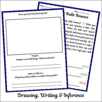 Why Balls Bounce | Short Reading Comprehension Creative Worksheet