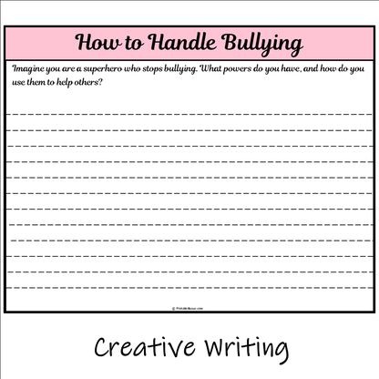 How to Handle Bullying | Main Idea and Supporting Details Reading Passage and Questions