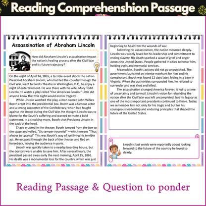 Assassination of Abraham Lincoln | Reading Comprehension Passage and Questions