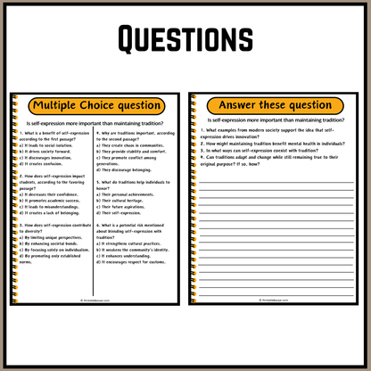 Is self-expression more important than maintaining tradition? | Debate Case Study Worksheet