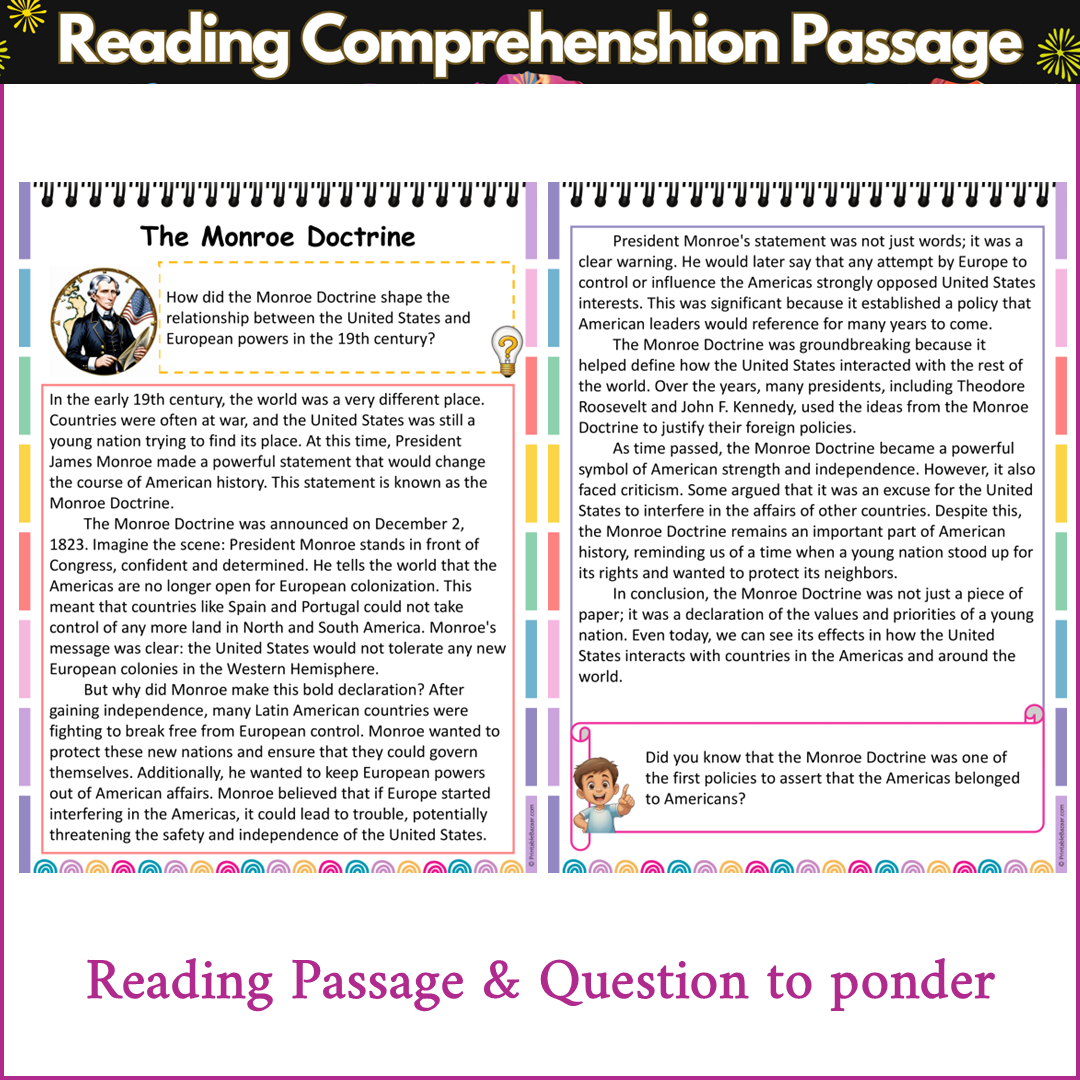 The Monroe Doctrine | Reading Comprehension Passage and Questions