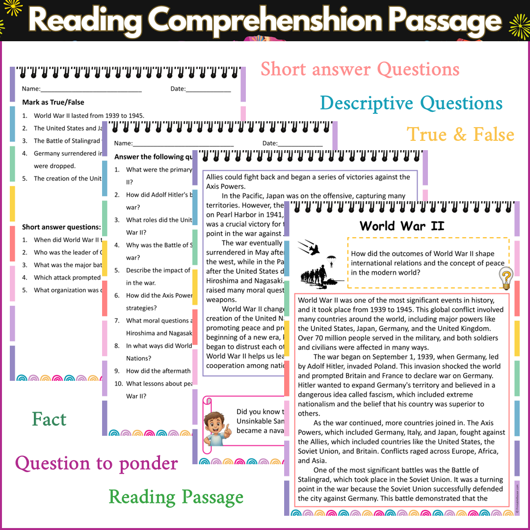 World War II | Reading Comprehension Passage and Questions